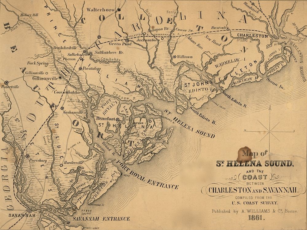 St Helena Sound and the coast between Charleston and Savannah 1861