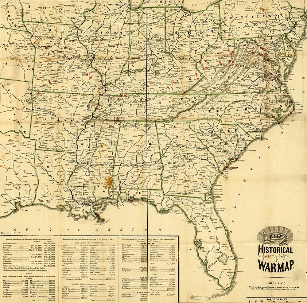 Historical War Map 1862