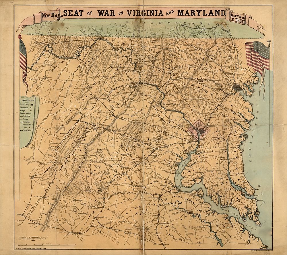 Seat of War Virginia and Maryland 1863