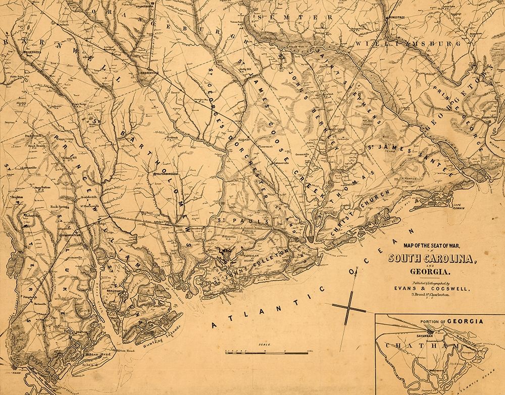 Seat of War in South Carolina and Georgia 1861