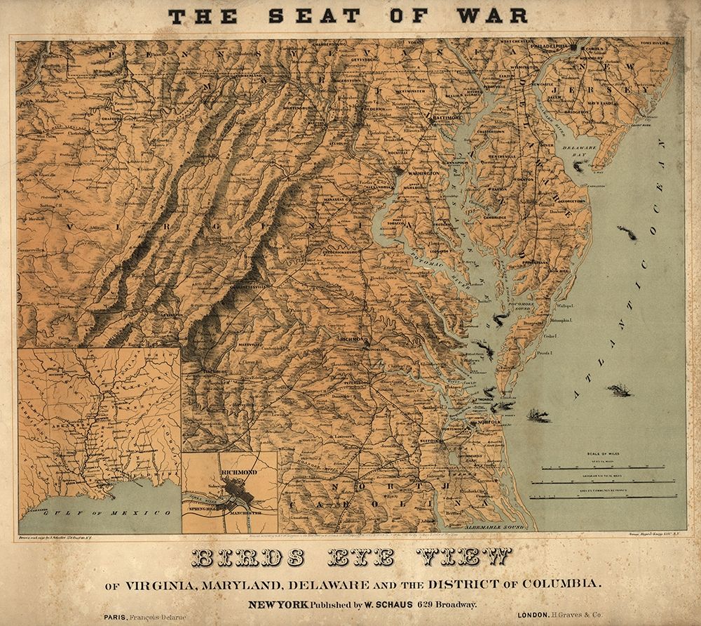 Birds Eye View of the Seat of War 1861