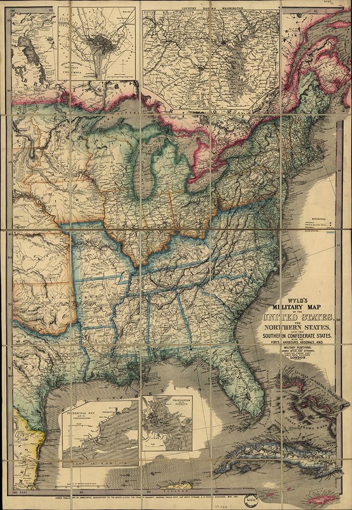 Military Map of the United states 1861
