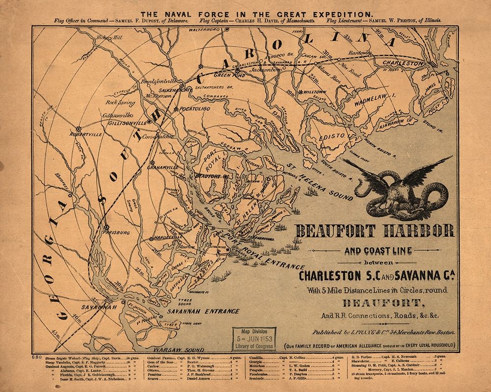 Naval Force in the Great Expedition Beaufort Harbor 1861