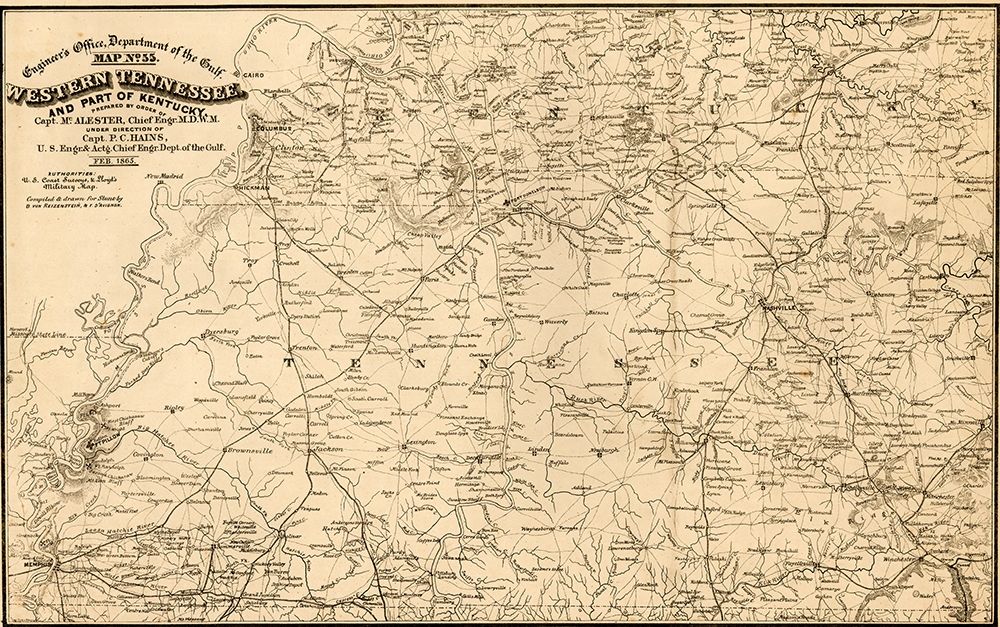 Western Tennessee and Part of Kentucky 1865