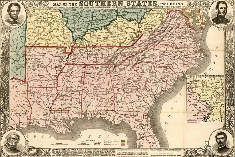 Southern States During the Rebellion 1863