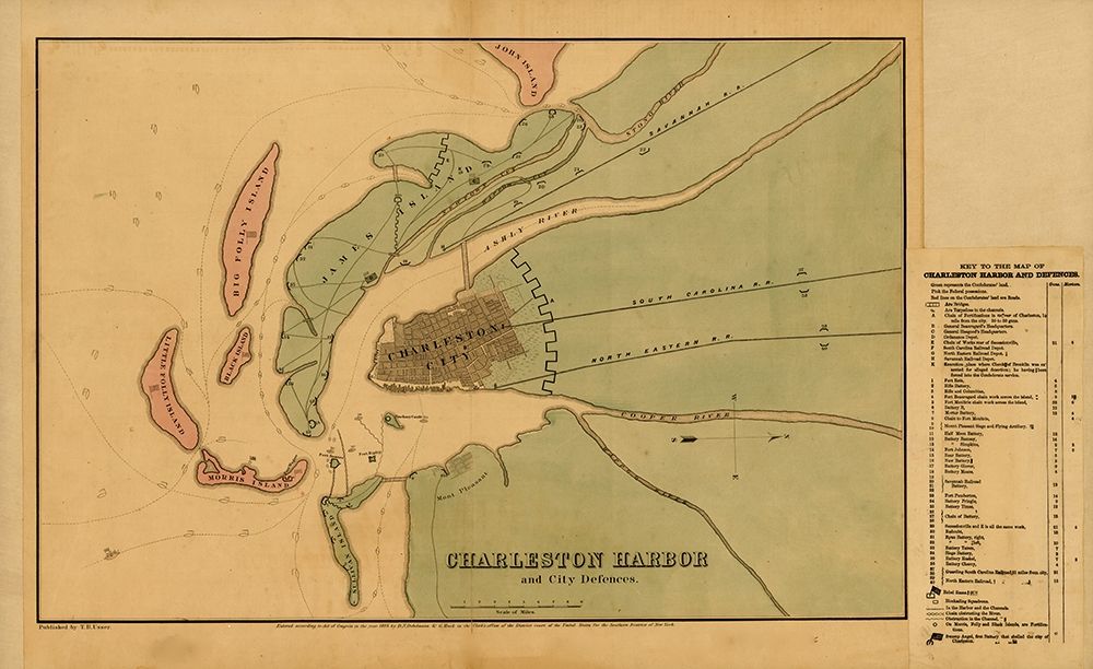 Charleston Harbor and city defenses 1864