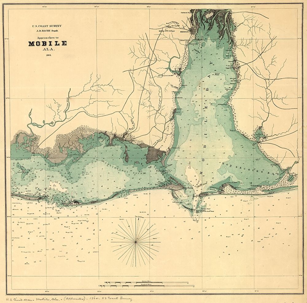Approaches to Mobile Alabama 1864