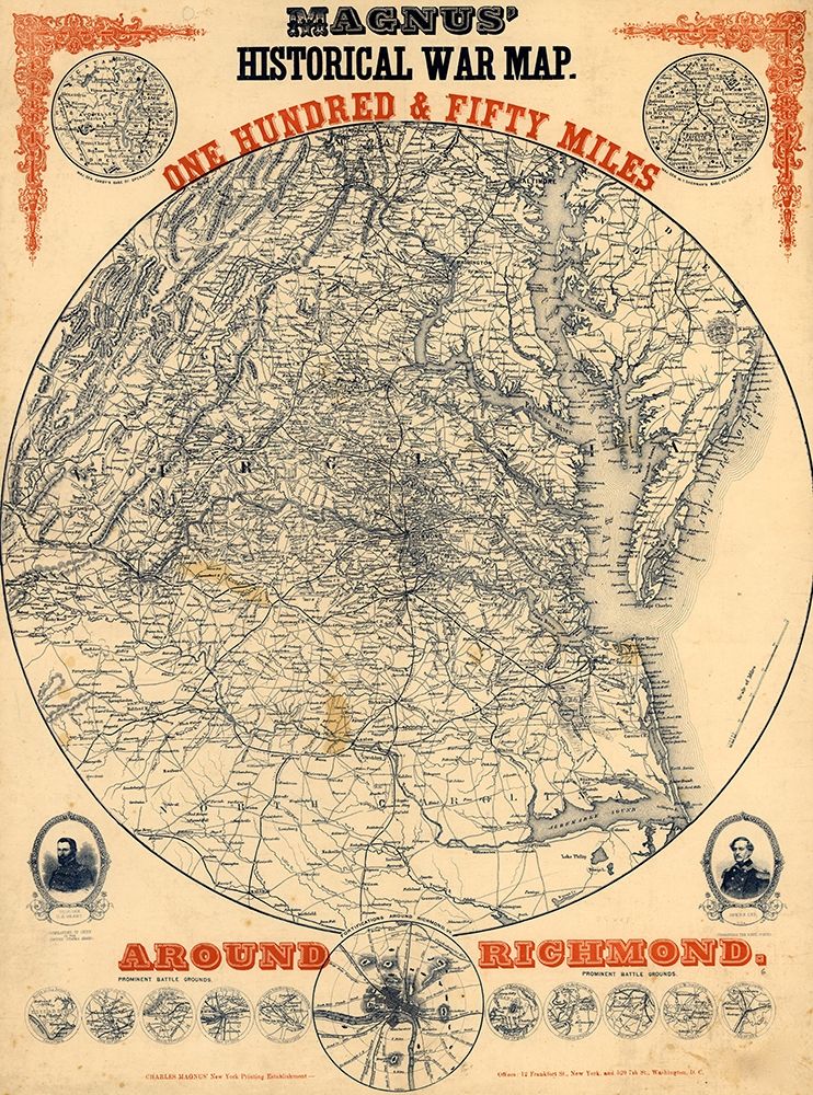 150 Miles Around Richmond 1864