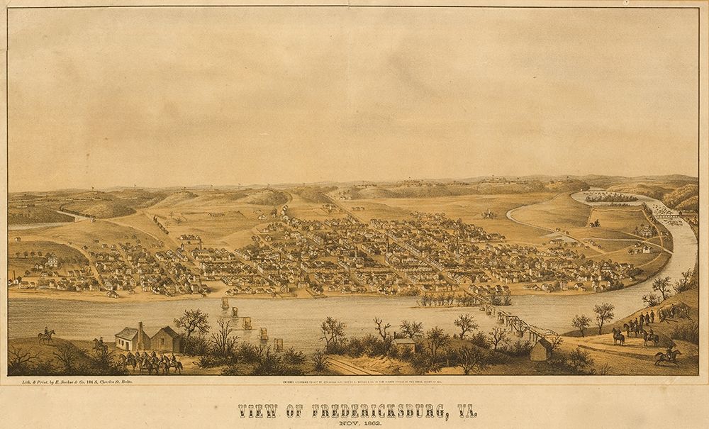 Fredericksburg aerial view 1863