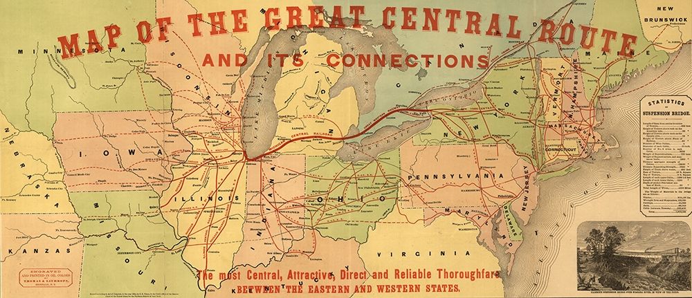 Great Central Route and Connections 1855