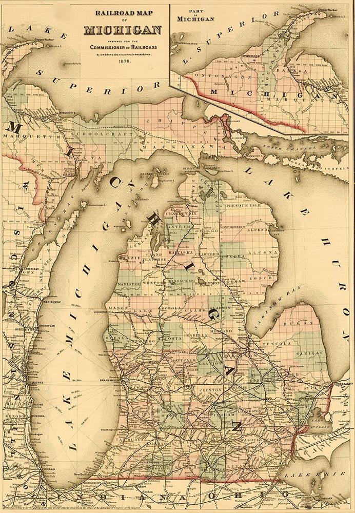 Railroads of Michigan 1874