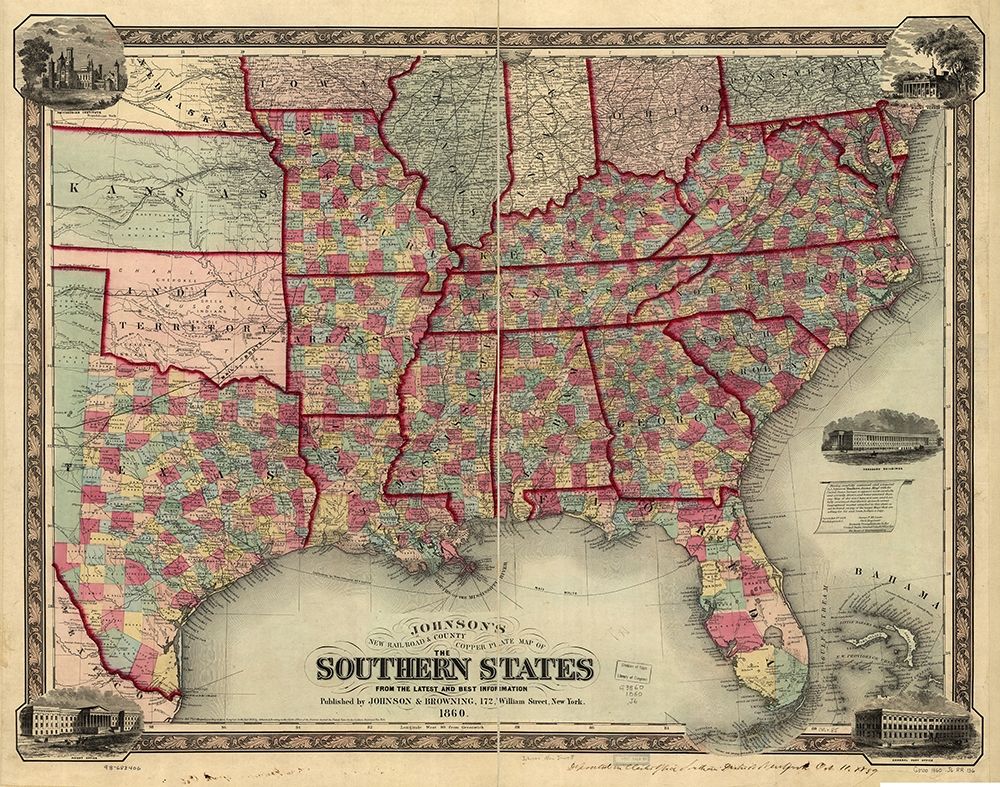 Southern States Before the Outbreak of War 1860
