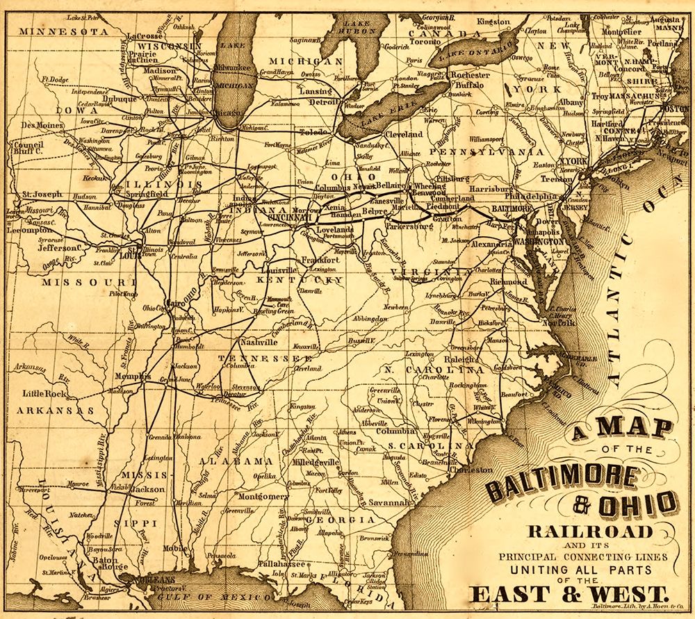 Baltimore and Ohio Railroad 1860