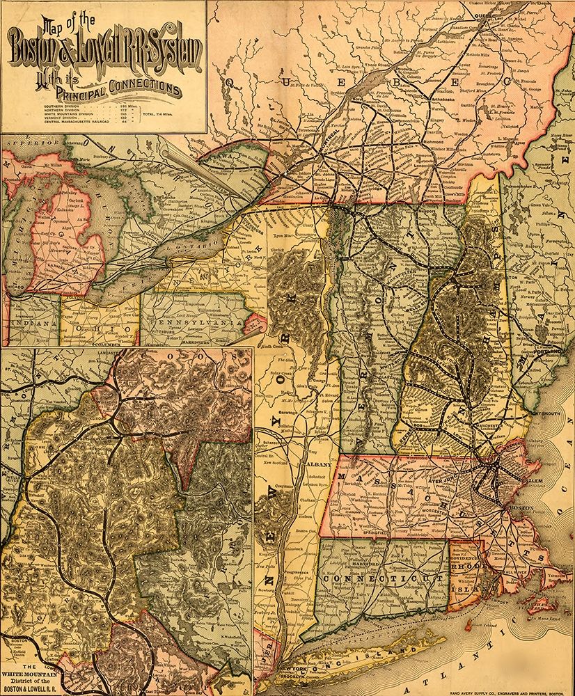 Boston and Lowell R R system 1890