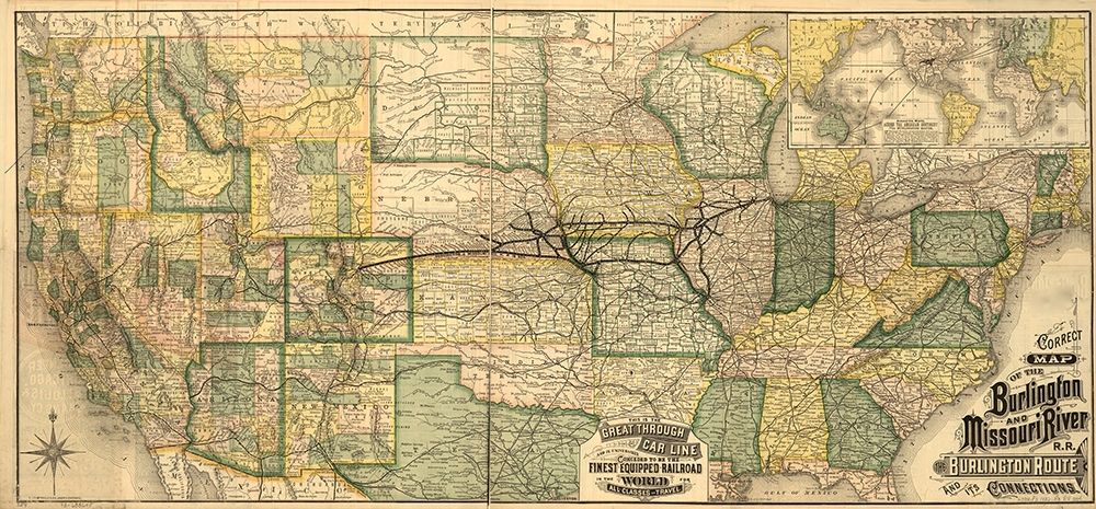Burlington and Missouri River R R the Burlington Route 1882
