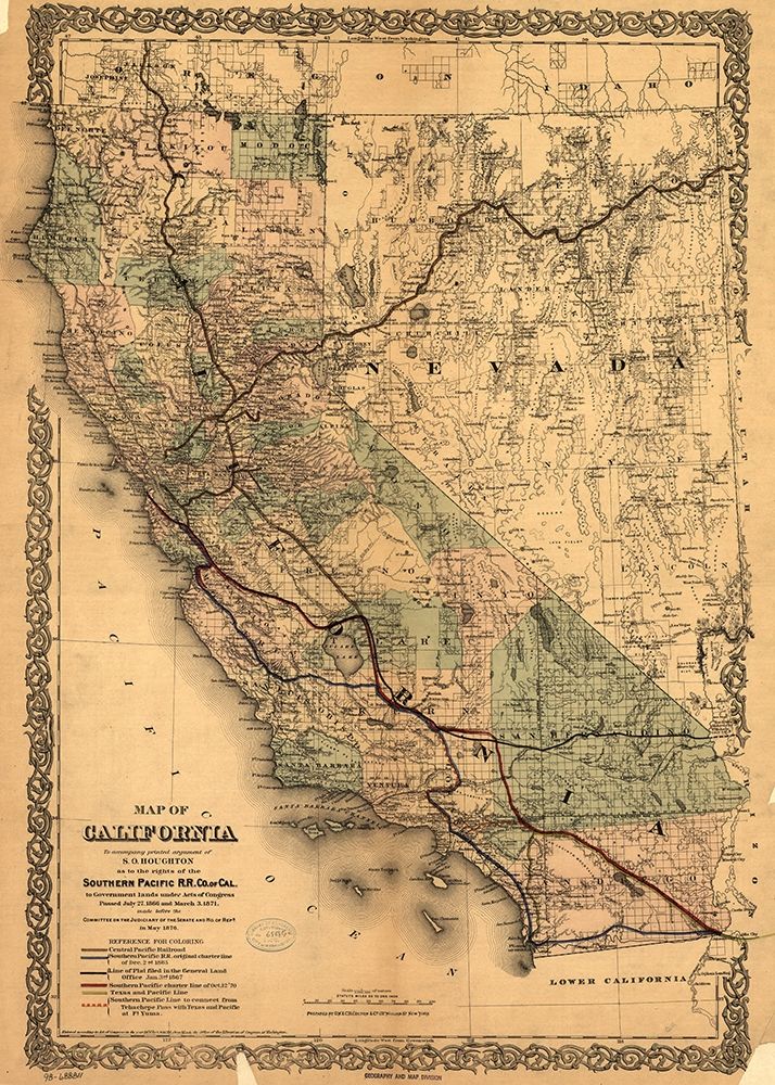 California Southern Pacific 1876