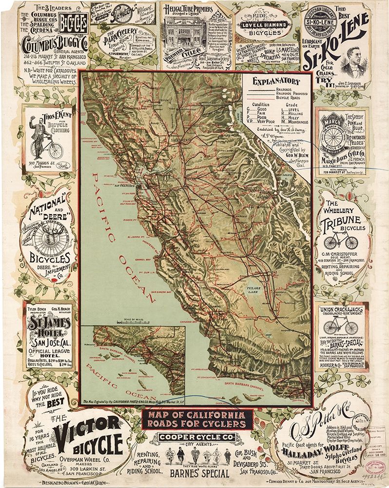 California Roads for Bicycles 1895