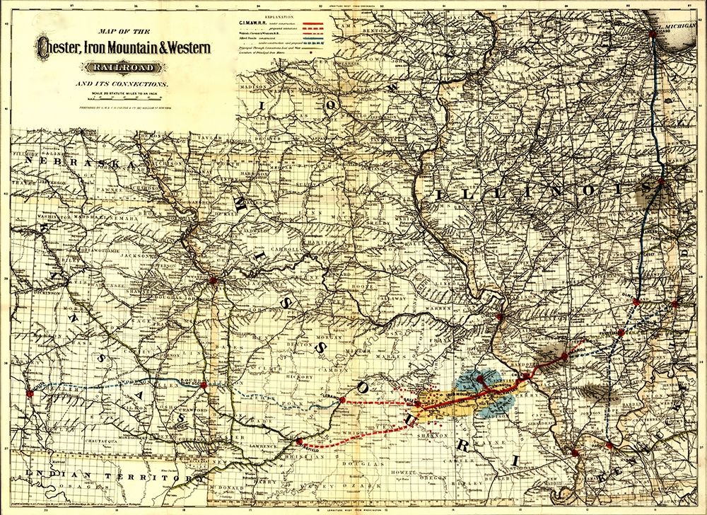 Chester Iron Mountain and Western Railroad 1881