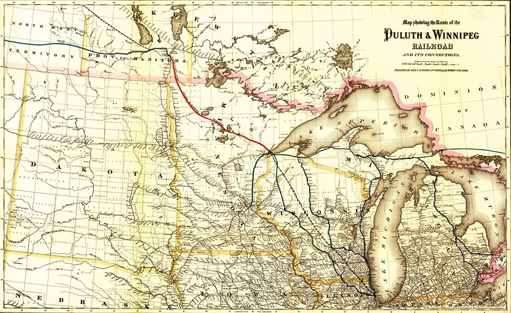Duluth and Winnipeg Railroad 1881