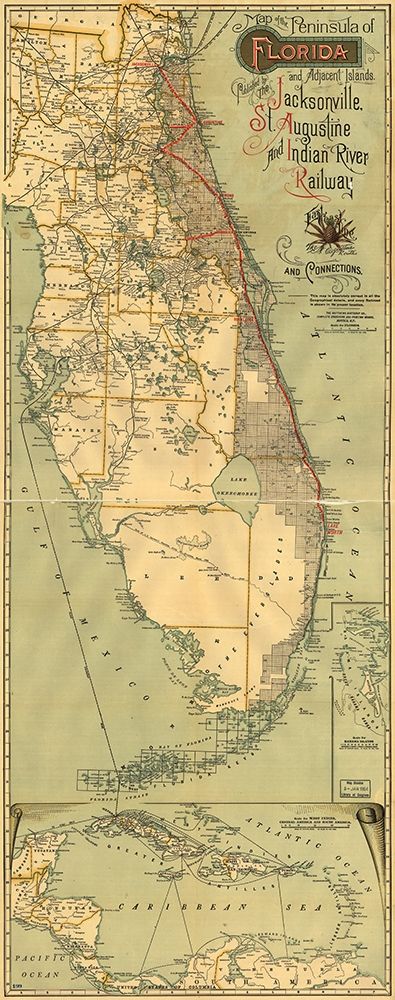 Jacksonville St Augustine and Indian River Railway 1893