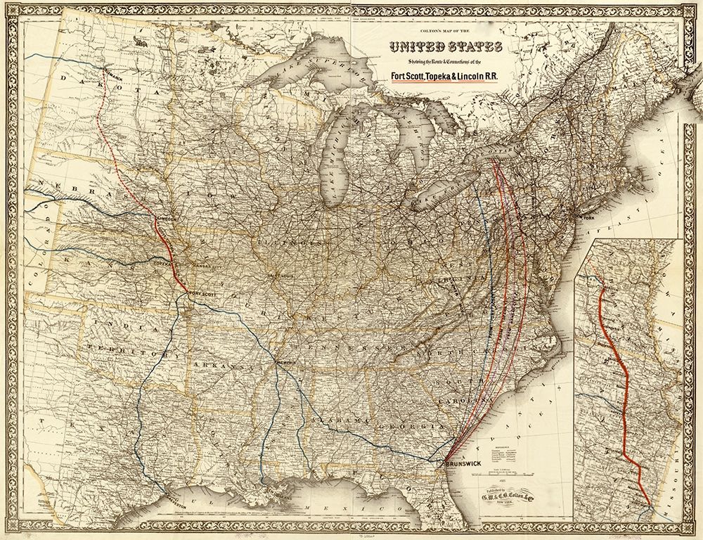 Fort Scott Topeka and Lincoln R R 1883