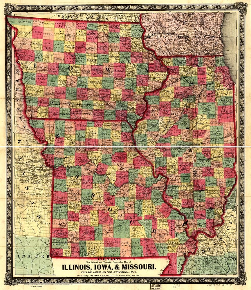 Illinois Iowa and Missouri 1857
