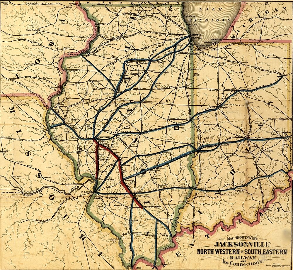 Jacksonville North Western and South Eastern Railway 1855