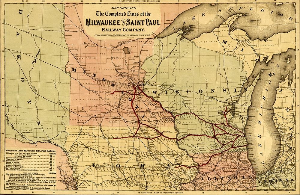 Milwaukee and Saint Paul Railway 1872
