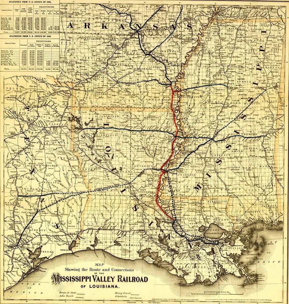 Mississippi Valley Railroad of Louisiana 1872