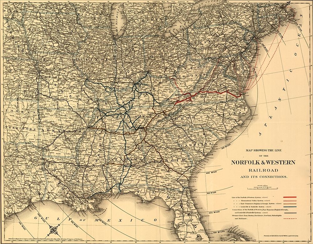 Norfolk and Western Railroad 1887
