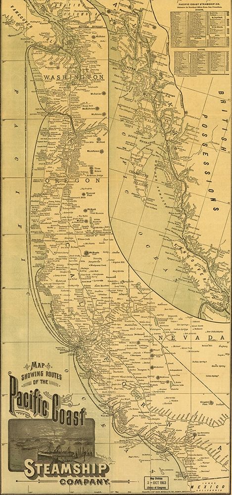Pacific Coast Steamship Company 1891