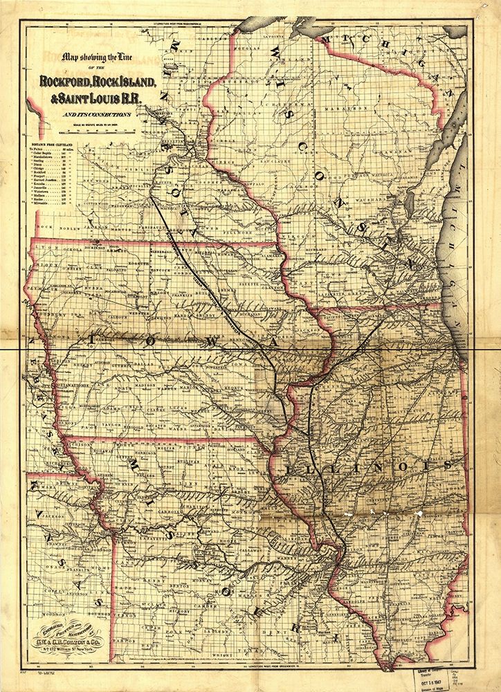 Rockford Rock Island and Saint Louis Rail Road 1868