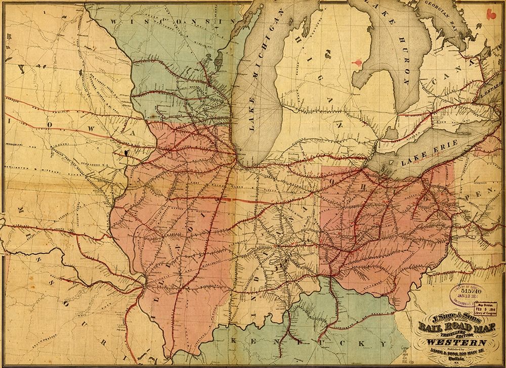 Travelers Edition Road Map 1859