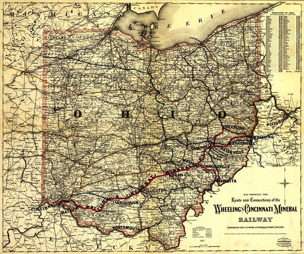 Wheeling and Cincinnati Mineral Railway 1882
