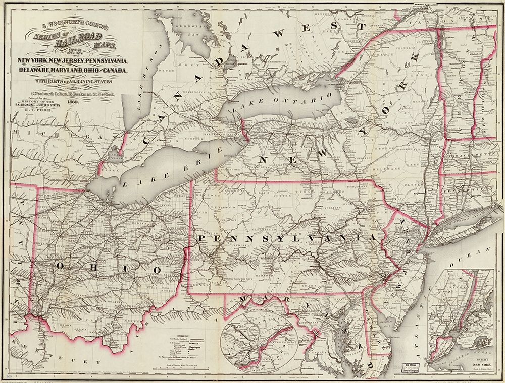 New York New Jersey Pennsylvania Delaware Maryland Ohio and Canada 1860