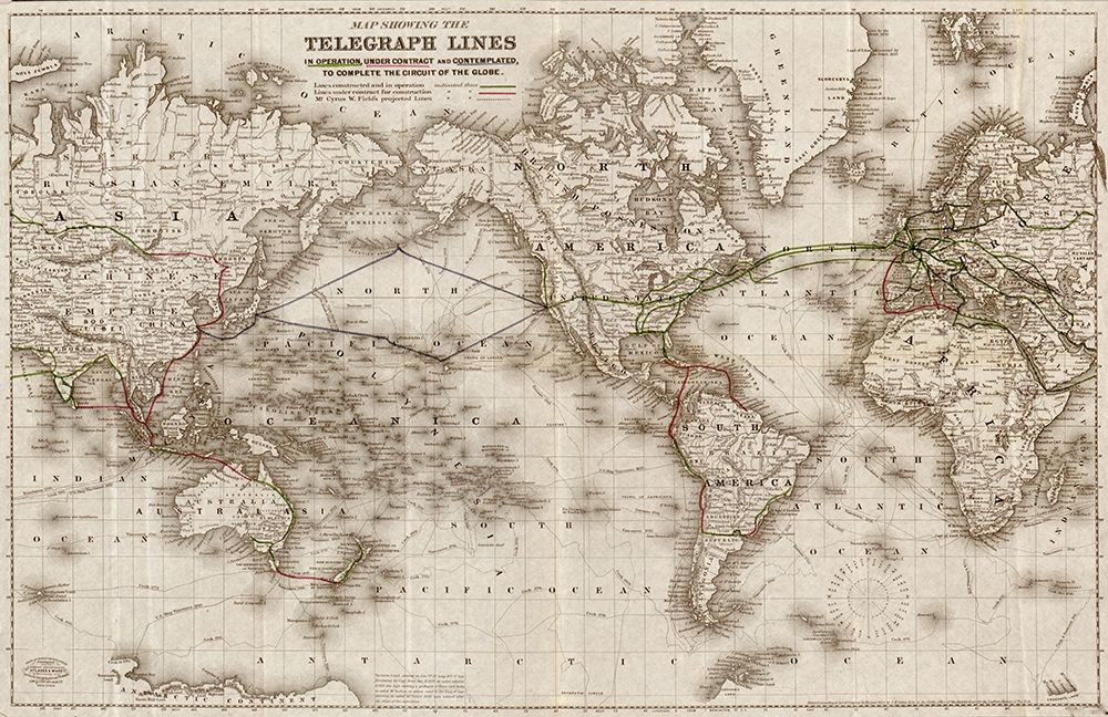 World Telegraph Lines 1871