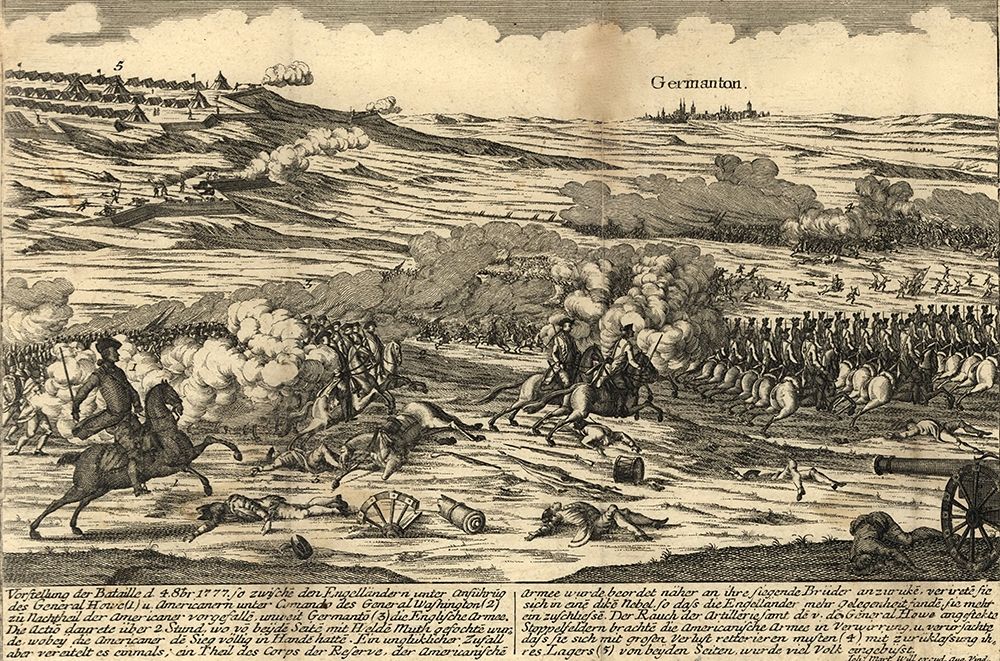 Battle of Germantown near Philadelphia 1777