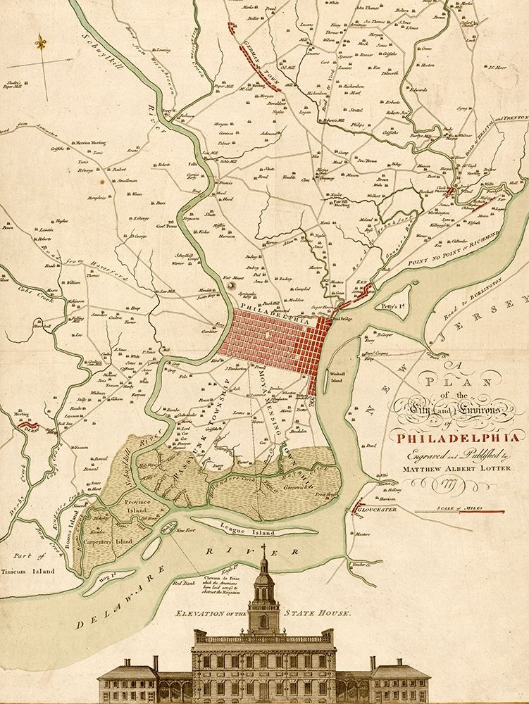 Plan of Philadelphia and its environs 1777