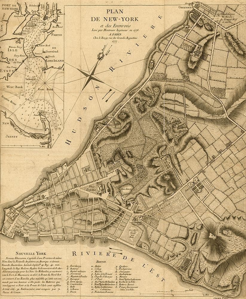 Plan of New York and Environs 1777