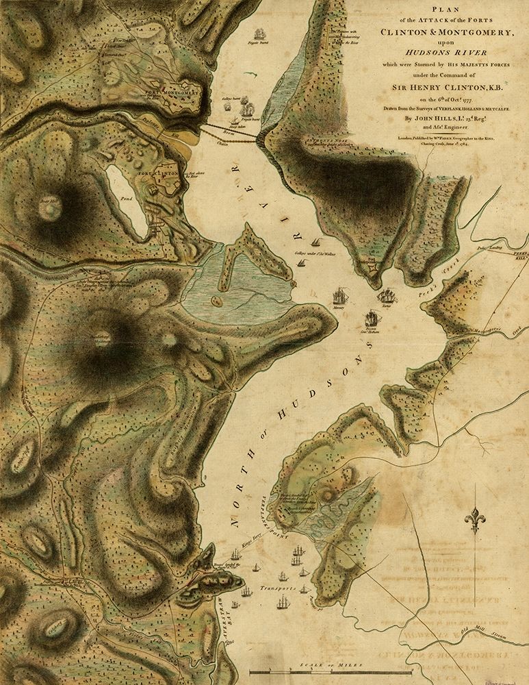 Plan of the attack of the Forts Clinton and Montgomery 1777