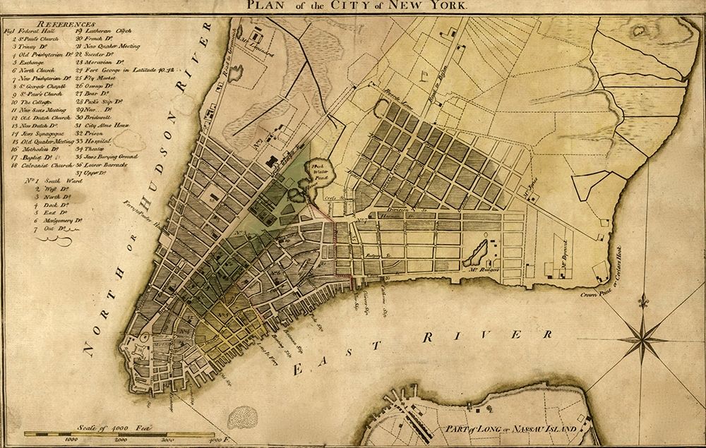 Plan of the City of New York 1789