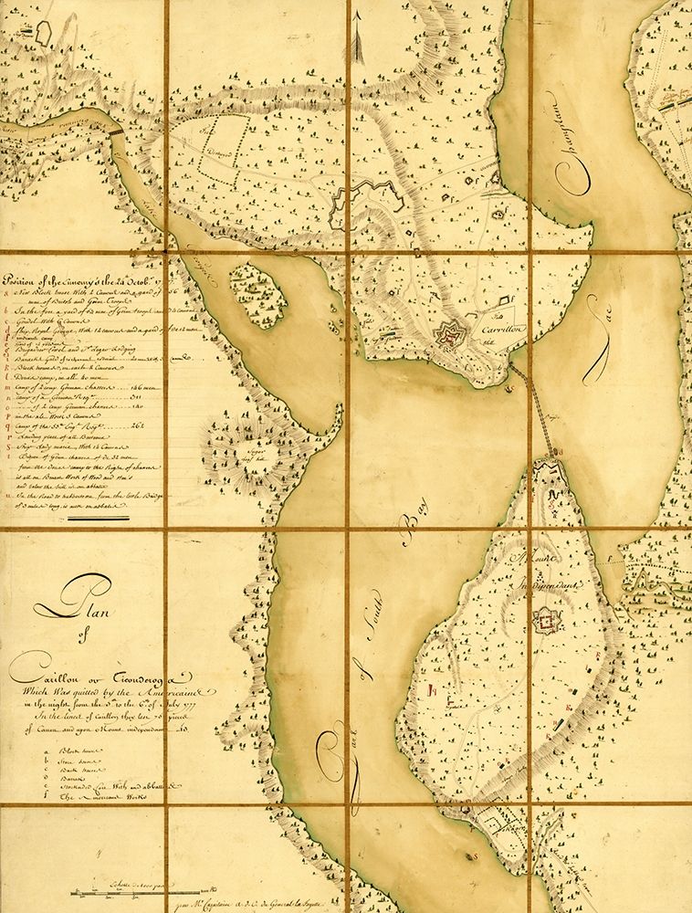 Ticonderoga and Lafayette along Lake Champlain
