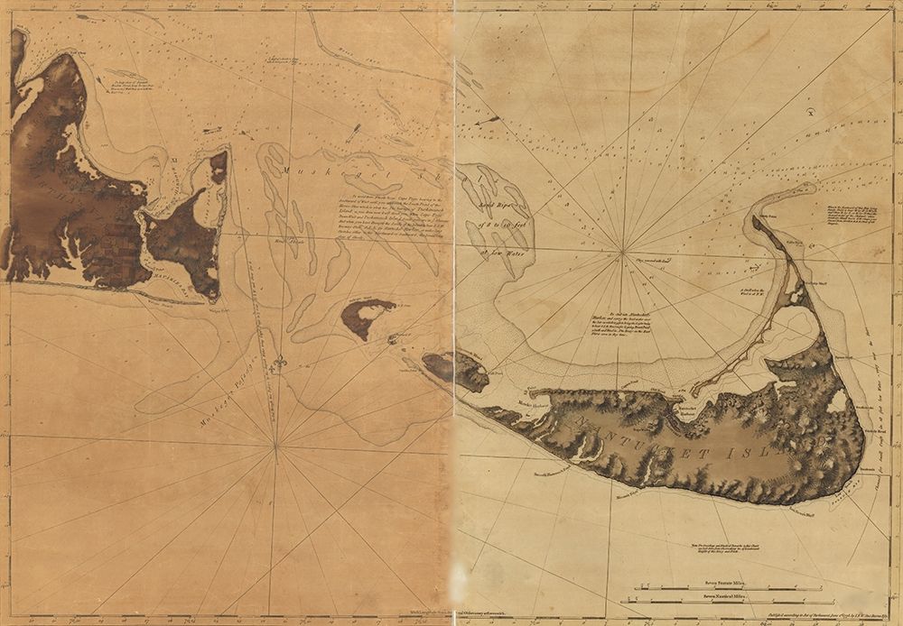 Nantucket Island and the eastern half of Marthas Vineyard
