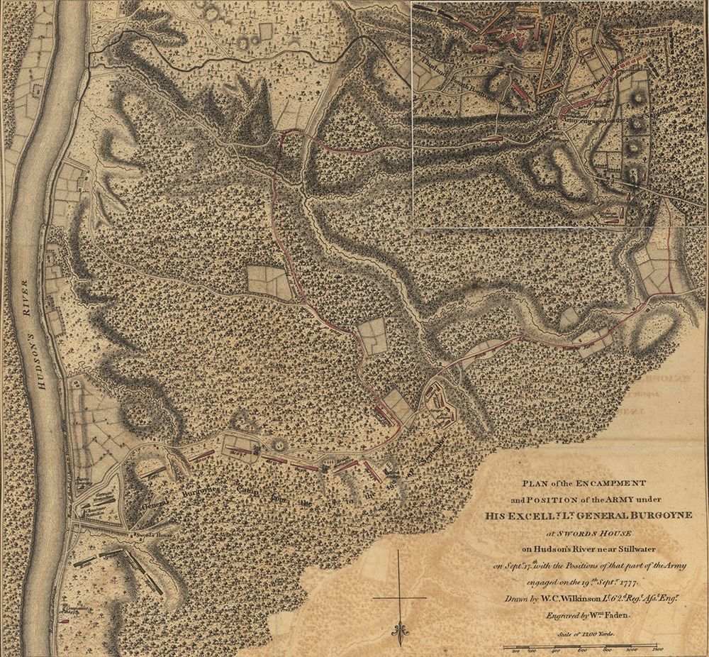 General Burgoyne at Swords House on Hudsons River near Stillwater 1777