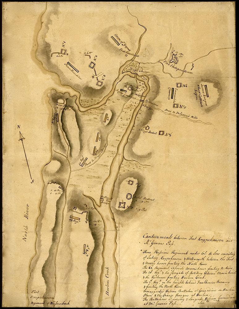 British Troops on Fort Washington Manhattan Island 1778
