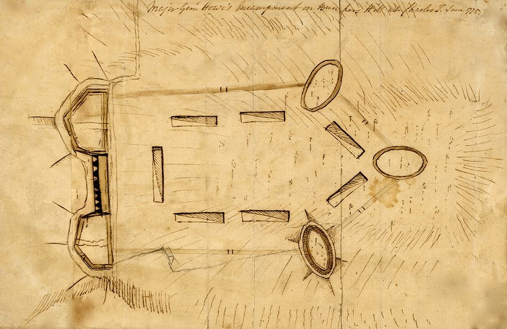 British Encampment under Howe at Bunker Hill 1775