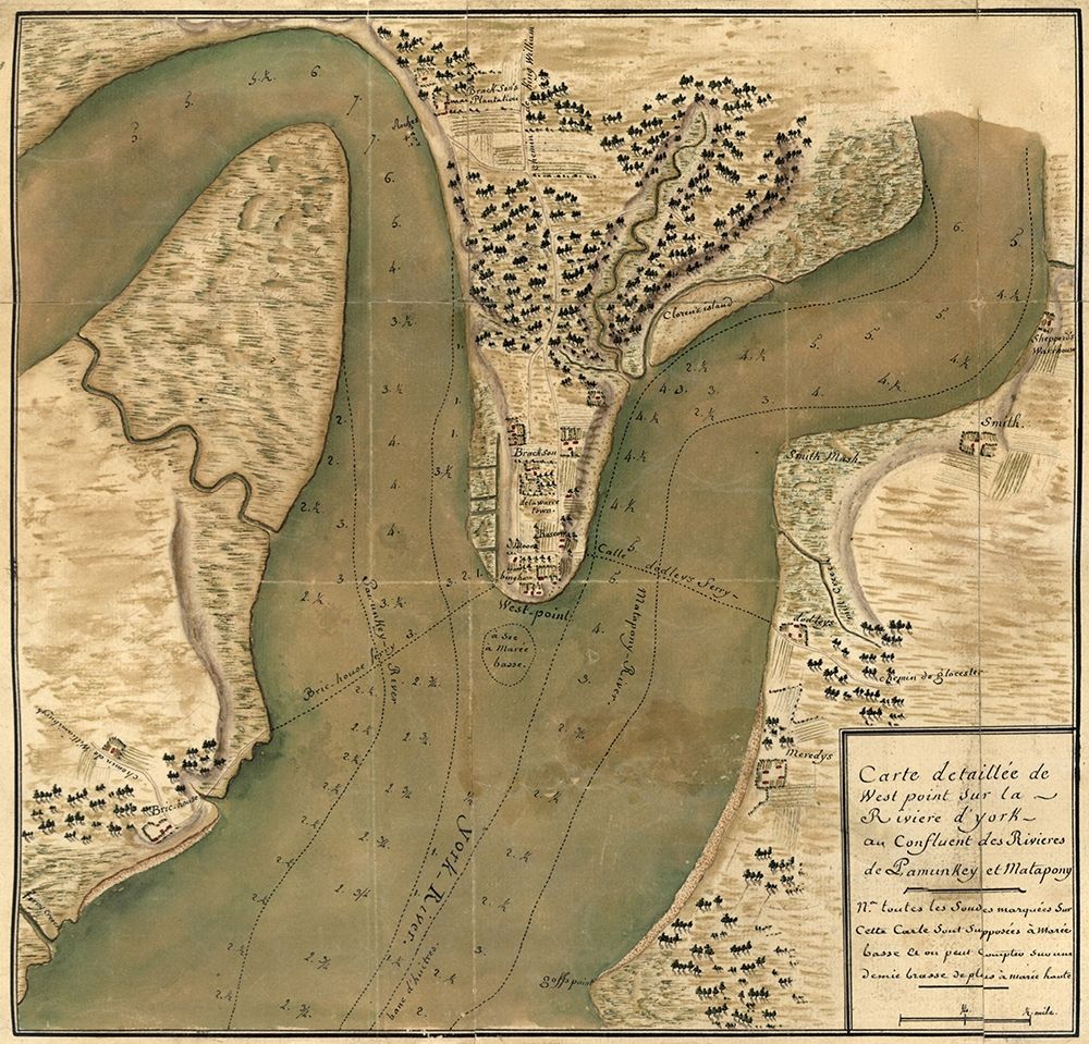 Soundings for Depth of the Hudson Around West Point