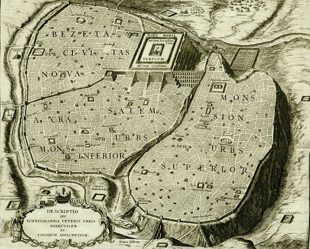 Antique Map of Jerusalem