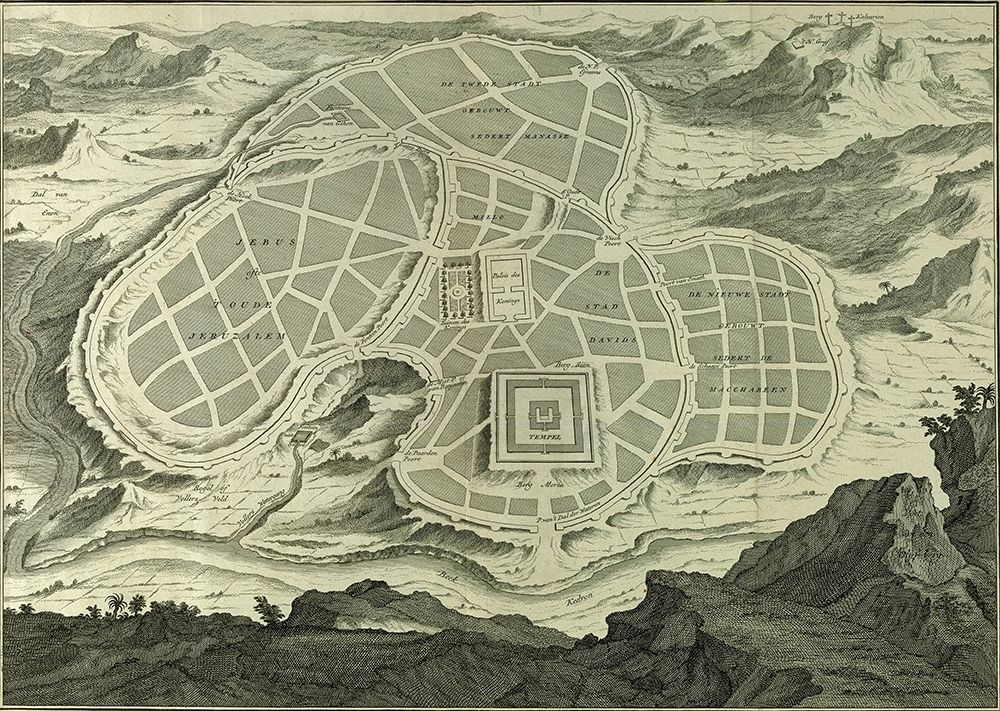 Antique Map of Jerusalem