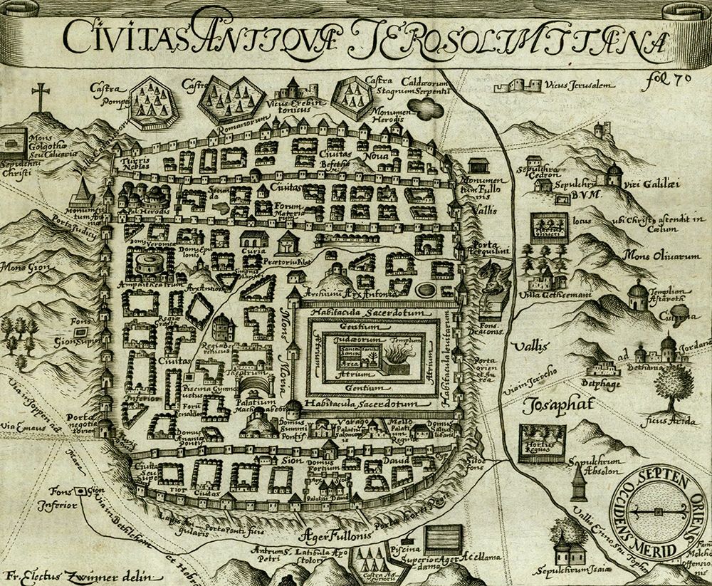 Modern Antique Map of Jerusalem